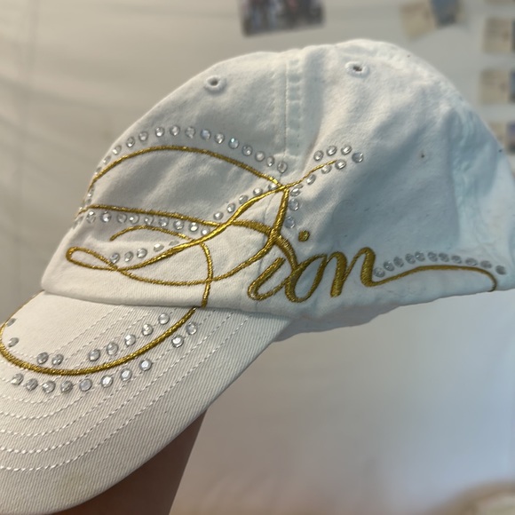 Celine Dion Rhinestone White Hat - Picture 3 of 5